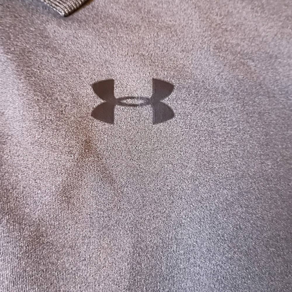 Under Armour Boys HeatGear Loose Performance Polo Shirt Charcoal Gray Youth XL - Picture 6 of 9